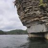 Climbing above the clear water of Summersville Lake, West Virginia