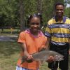 Anglers with a rainbow trout caught in West Virginia