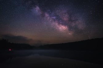 Night sky over Spruce Knob Lake, the highest lake in West Virginia